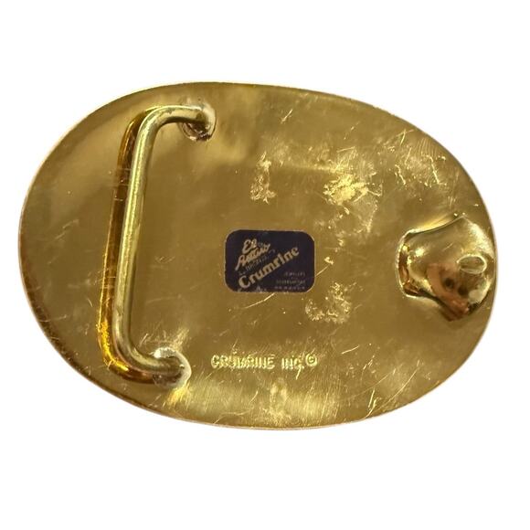 El Arturo Crumrine Vintage Belt Buckle C Western Bronze Yellowstone Ranch Signed - Picture 5 of 7